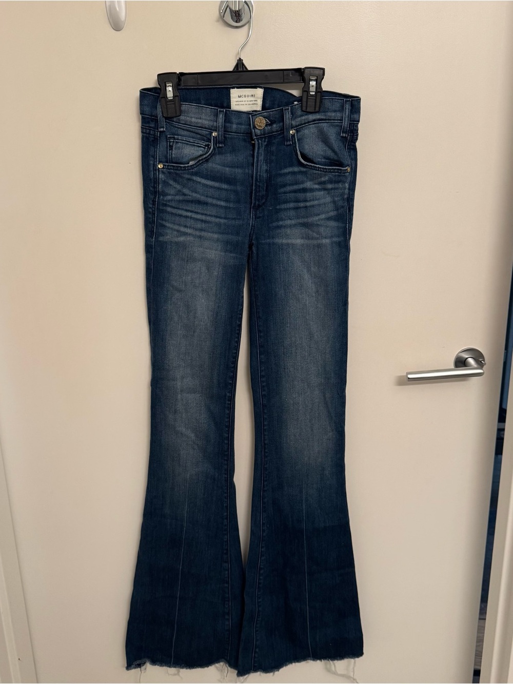 McGuire women’s Dark Wash Flare Jeans - Blue size 24